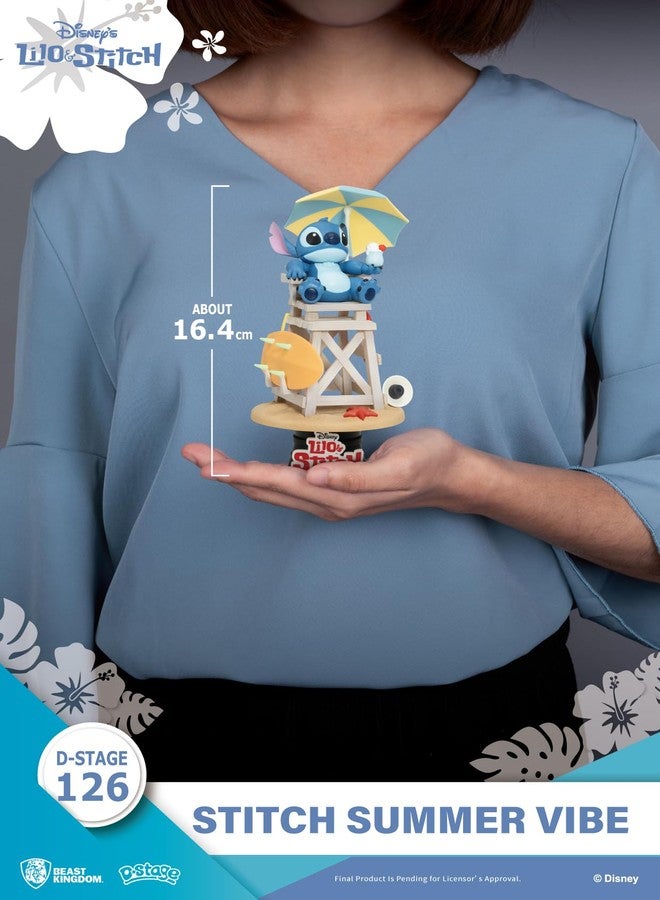 BEAST KINGDOM Lilo & Stitch: Stitch Summer Vibe DS-126 D-Stage Statue - Image 4